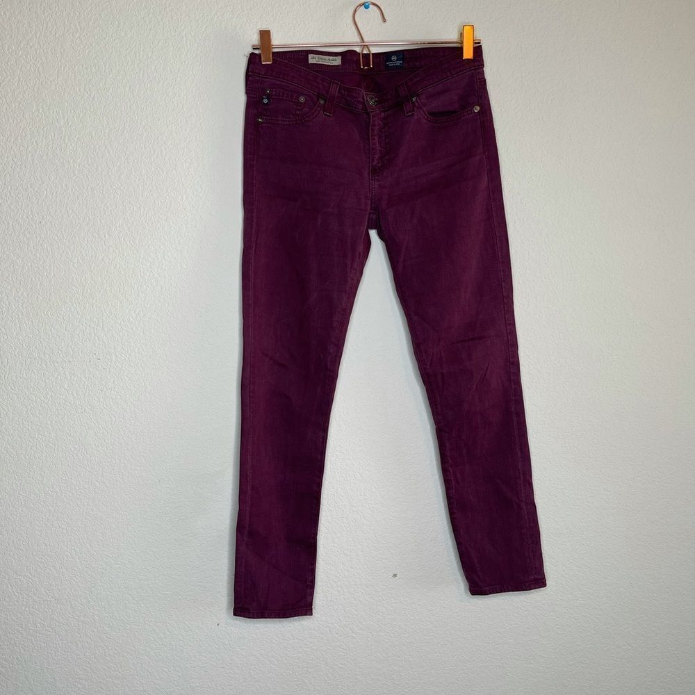 Adrianna Goldshmied burgundy the Stevie ankle jeans